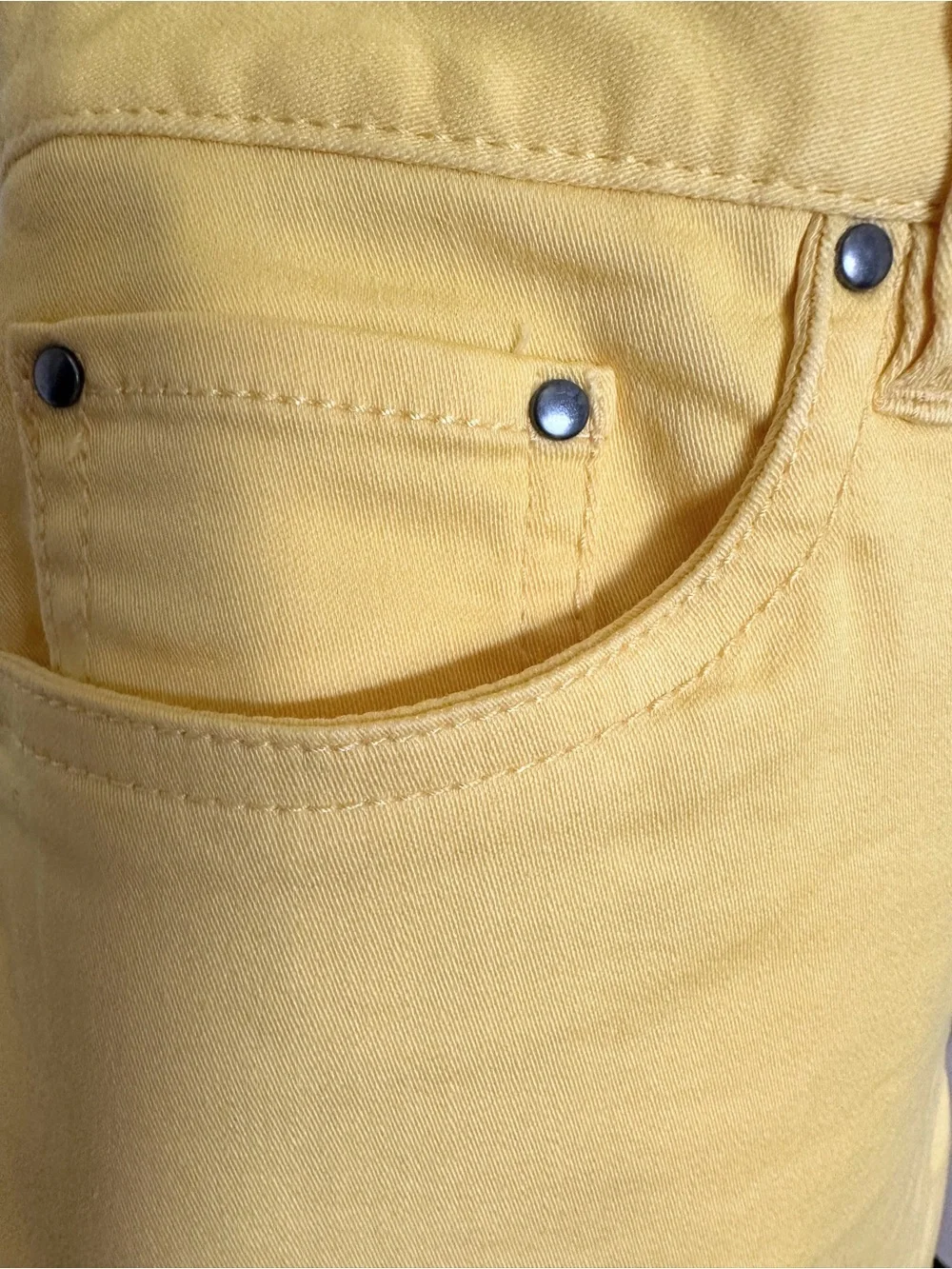 Kim Rogers Yellow High Rise Wide Leg Cropped Pants - Size 12 - Picture 5 of 9